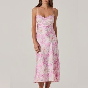 Floral Pink Midi Dress